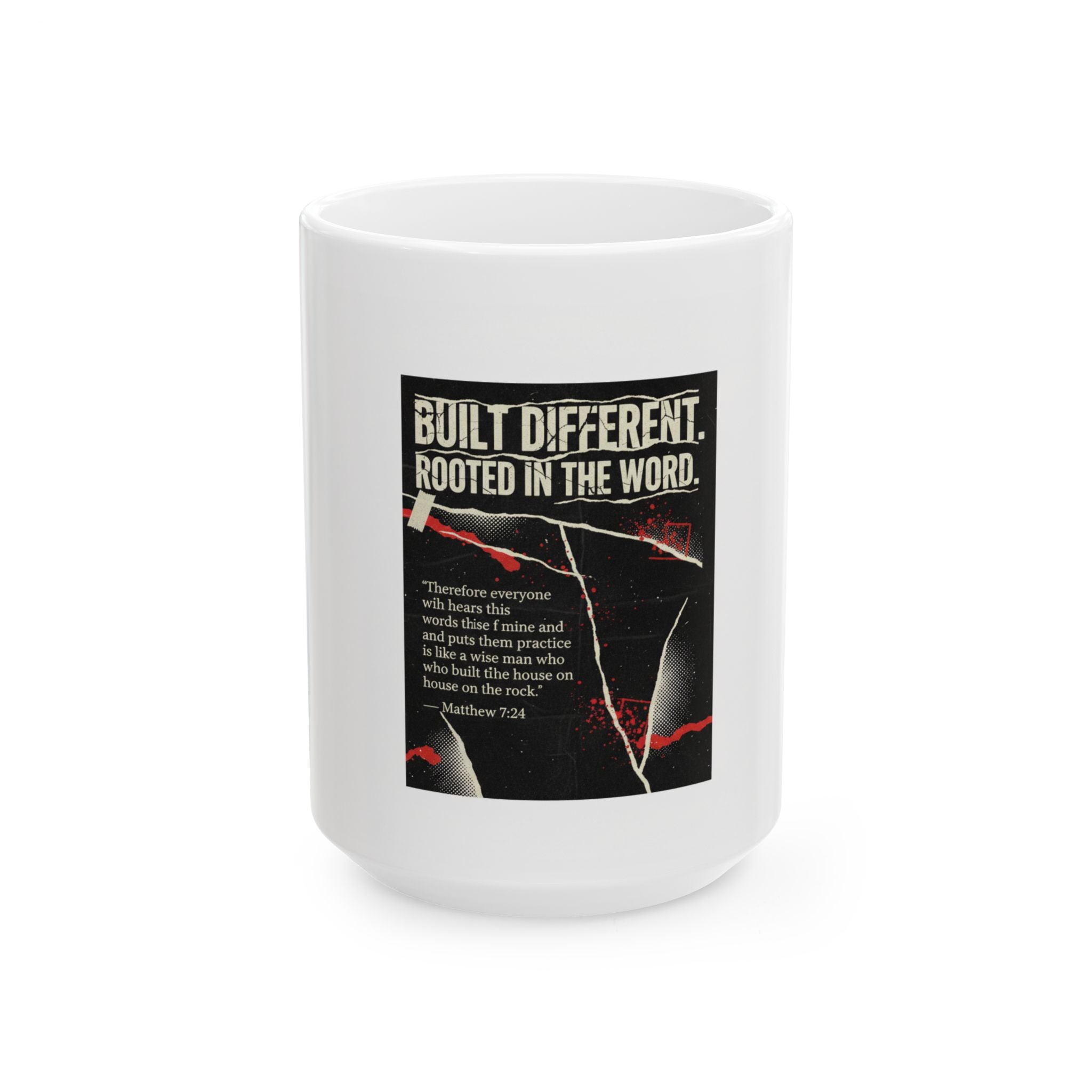 Copy of Built Different Rooted in the Word mug | Christian Scripture Ceramic Mug