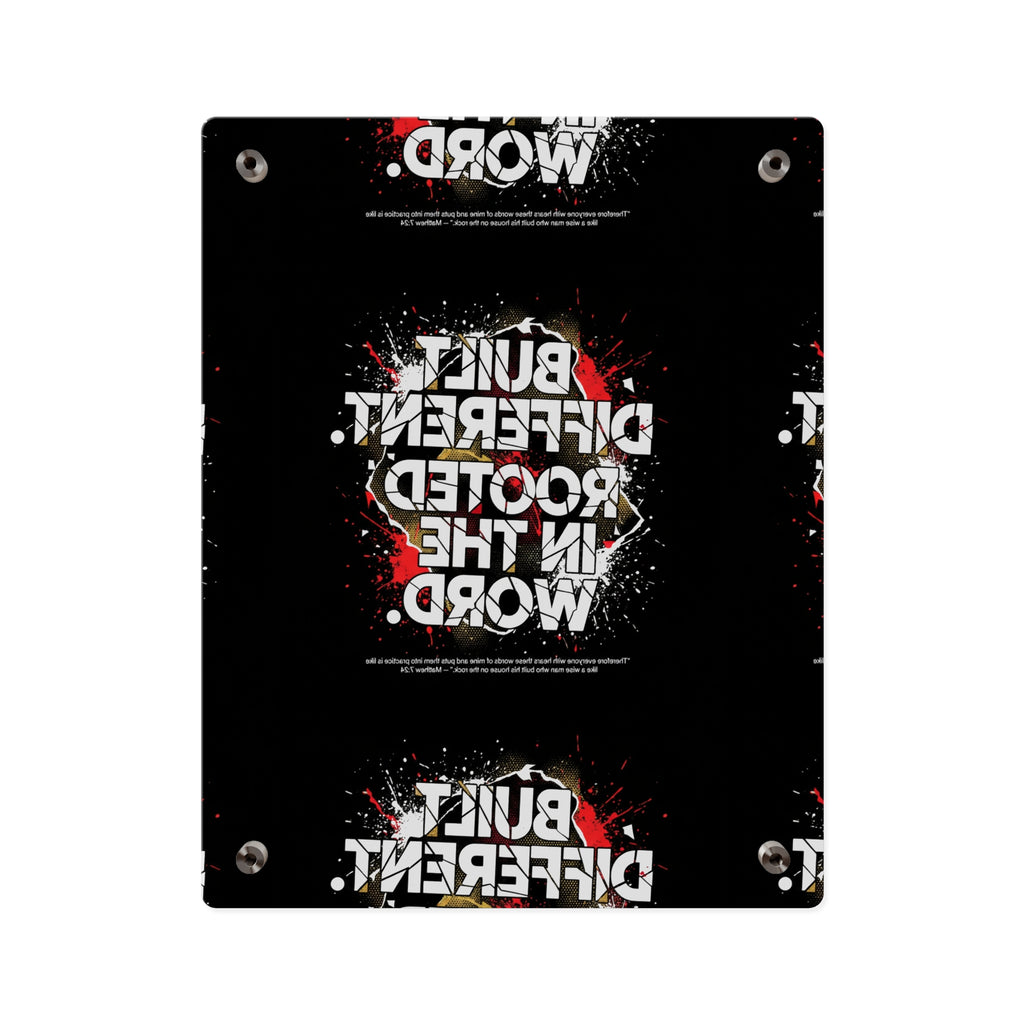 Acrylic Wall Art Panel — “Built Different Rooted in the Word” Inspirational Christian Decor