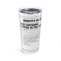 Identity Record Form Tumbler 20oz | Built Different, Rooted in the Word