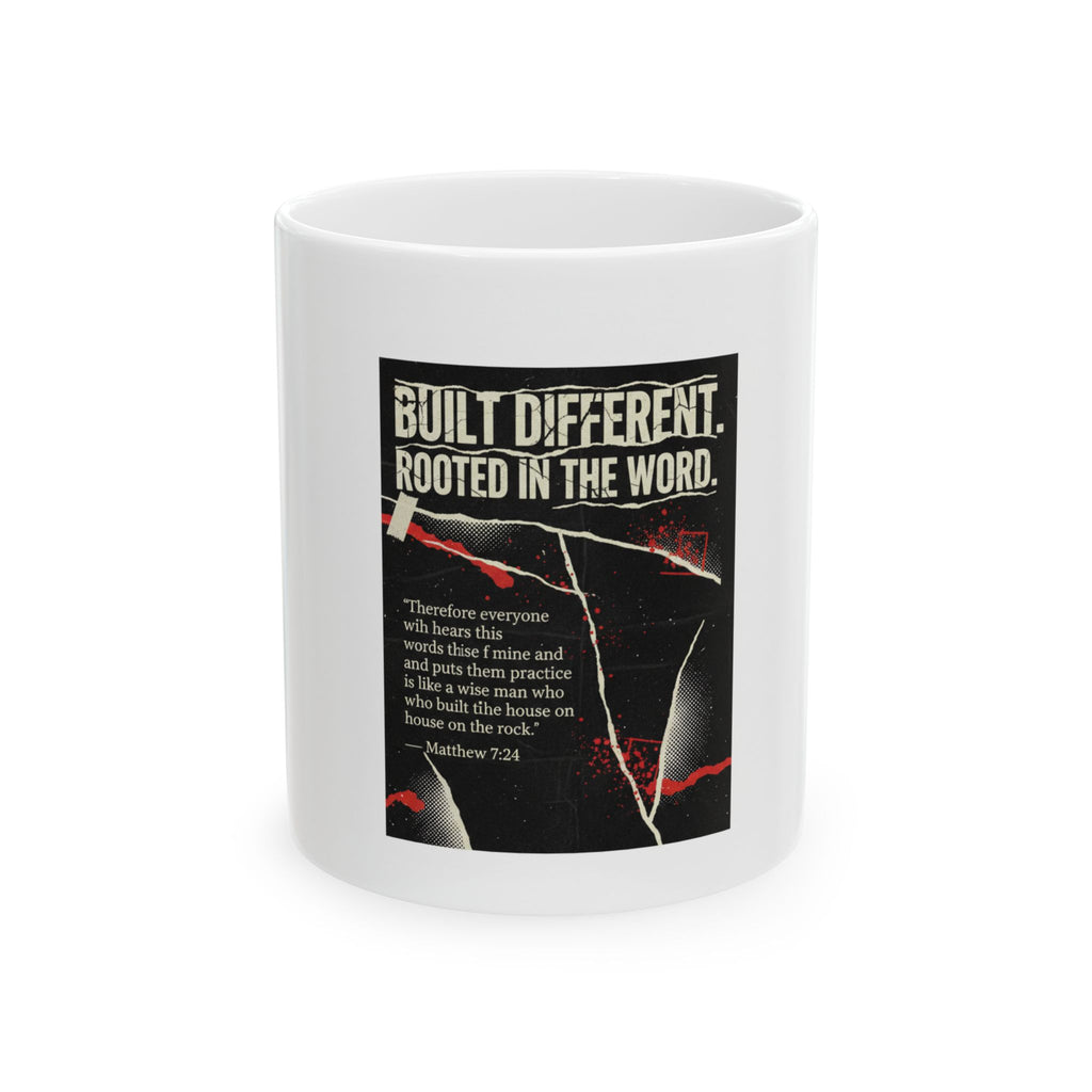 Copy of Built Different Rooted in the Word mug | Christian Scripture Ceramic Mug