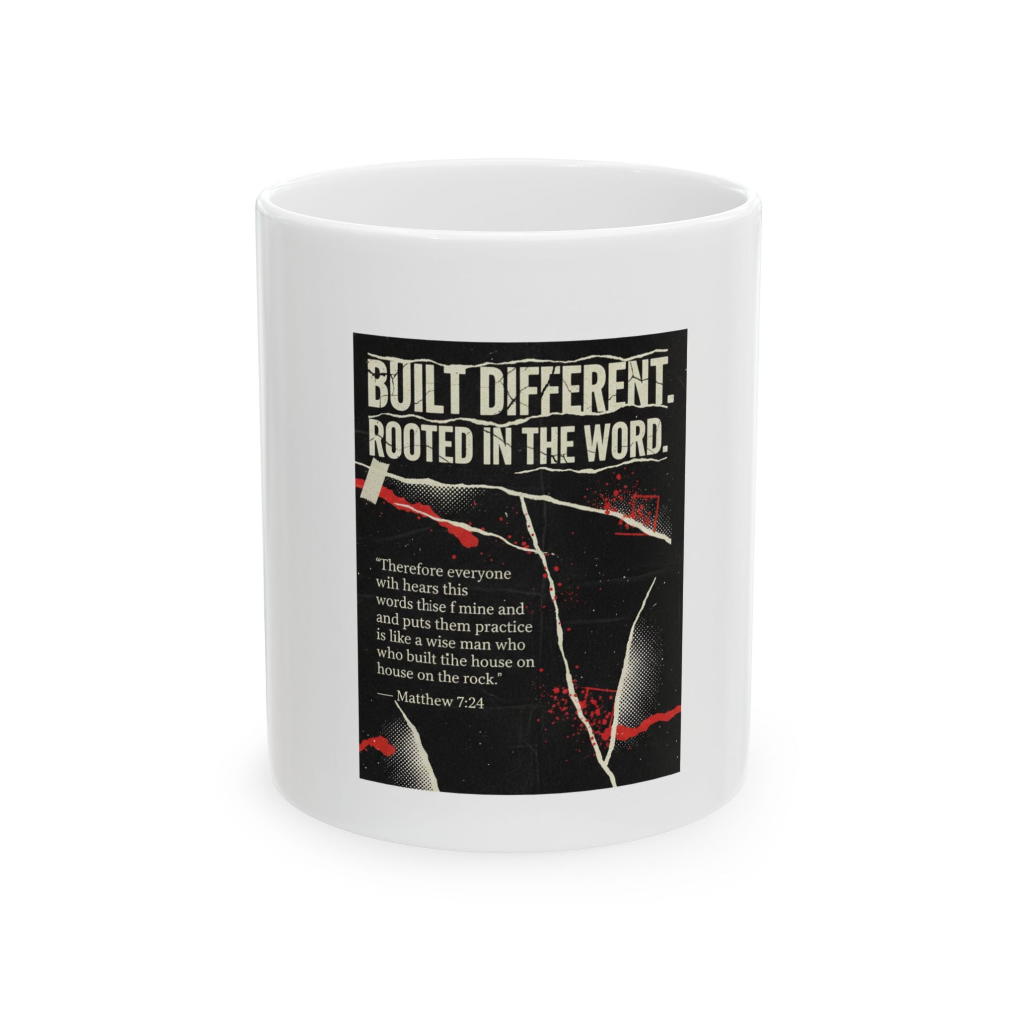 Copy of Built Different Rooted in the Word mug | Christian Scripture Ceramic Mug