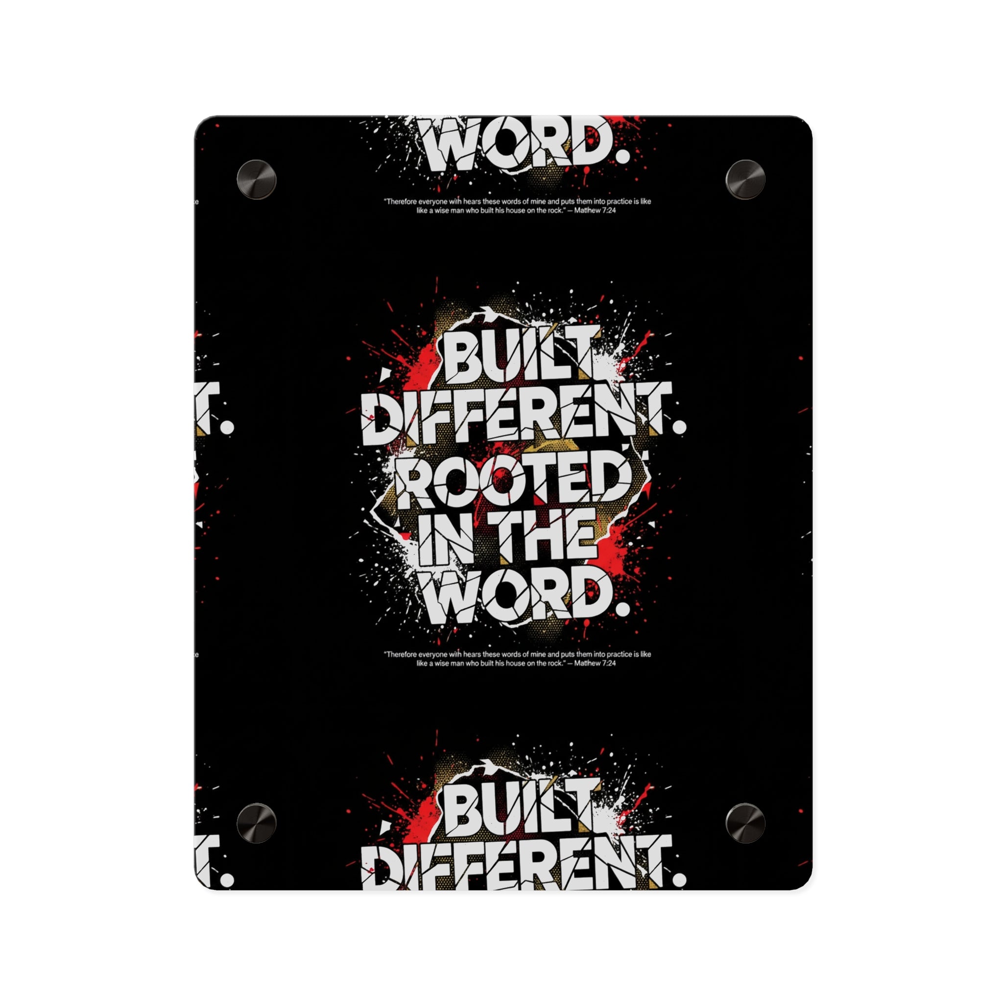Acrylic Wall Art Panel — “Built Different Rooted in the Word” Inspirational Christian Decor