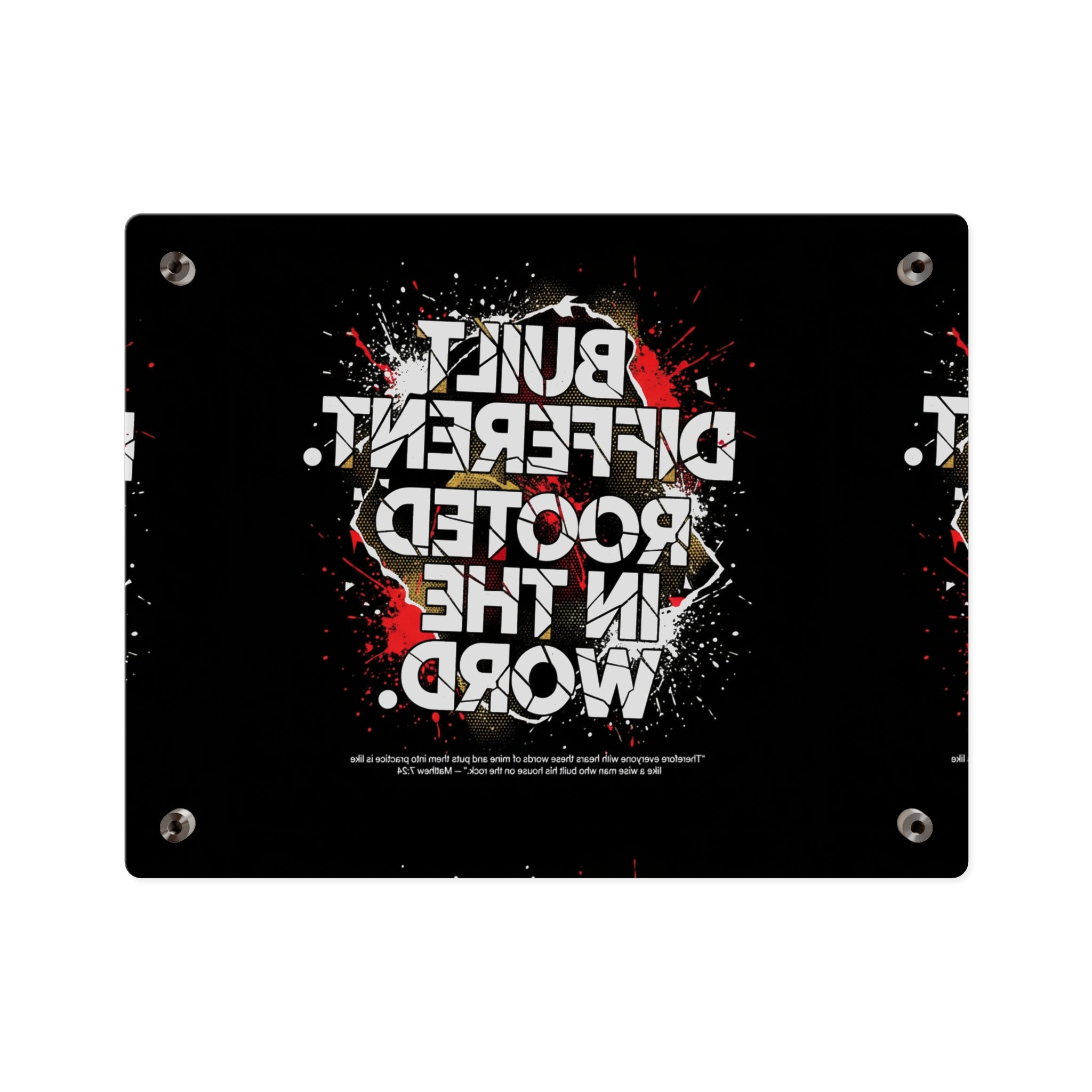 Acrylic Wall Art Panel — “Built Different Rooted in the Word” Inspirational Christian Decor