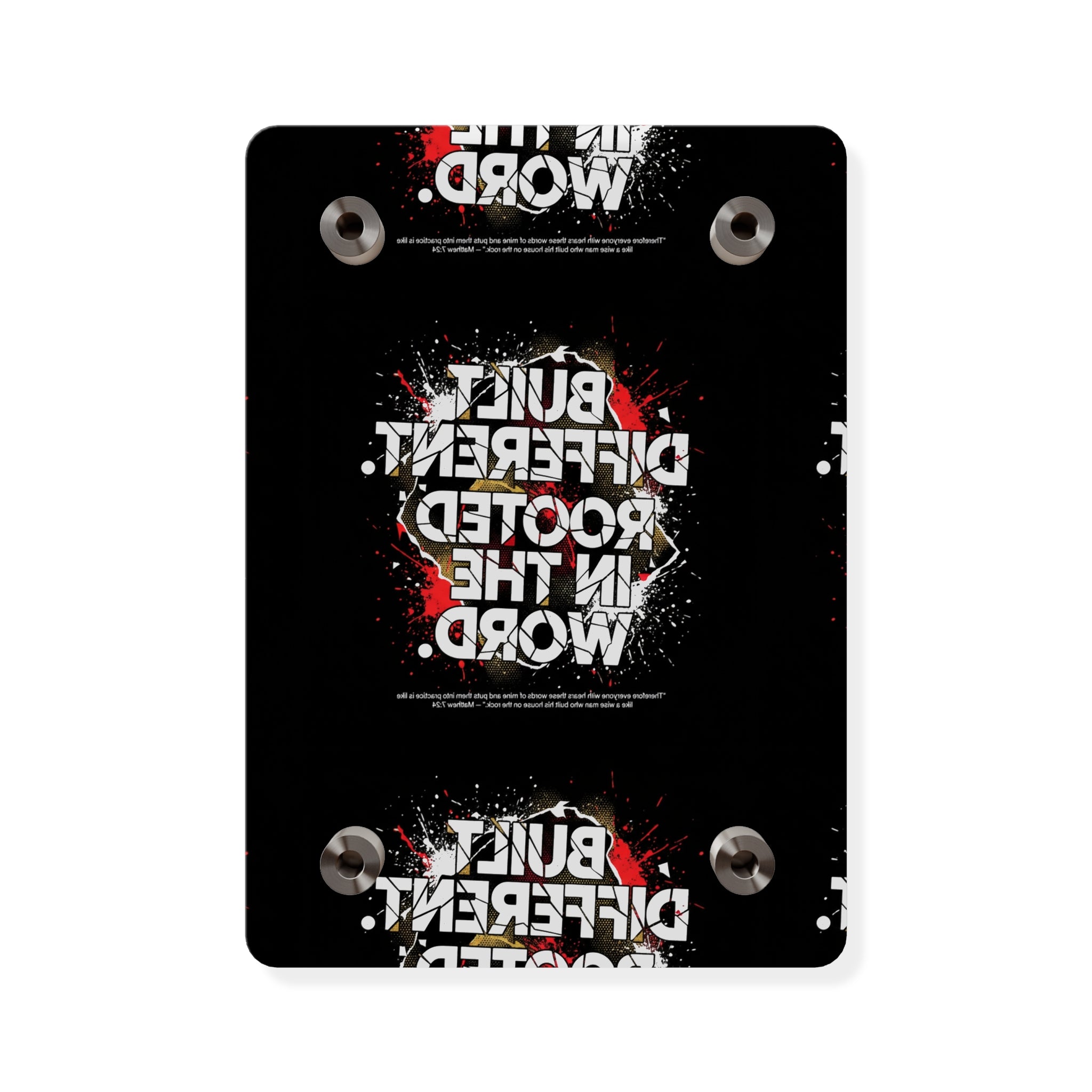 Acrylic Wall Art Panel — “Built Different Rooted in the Word” Inspirational Christian Decor