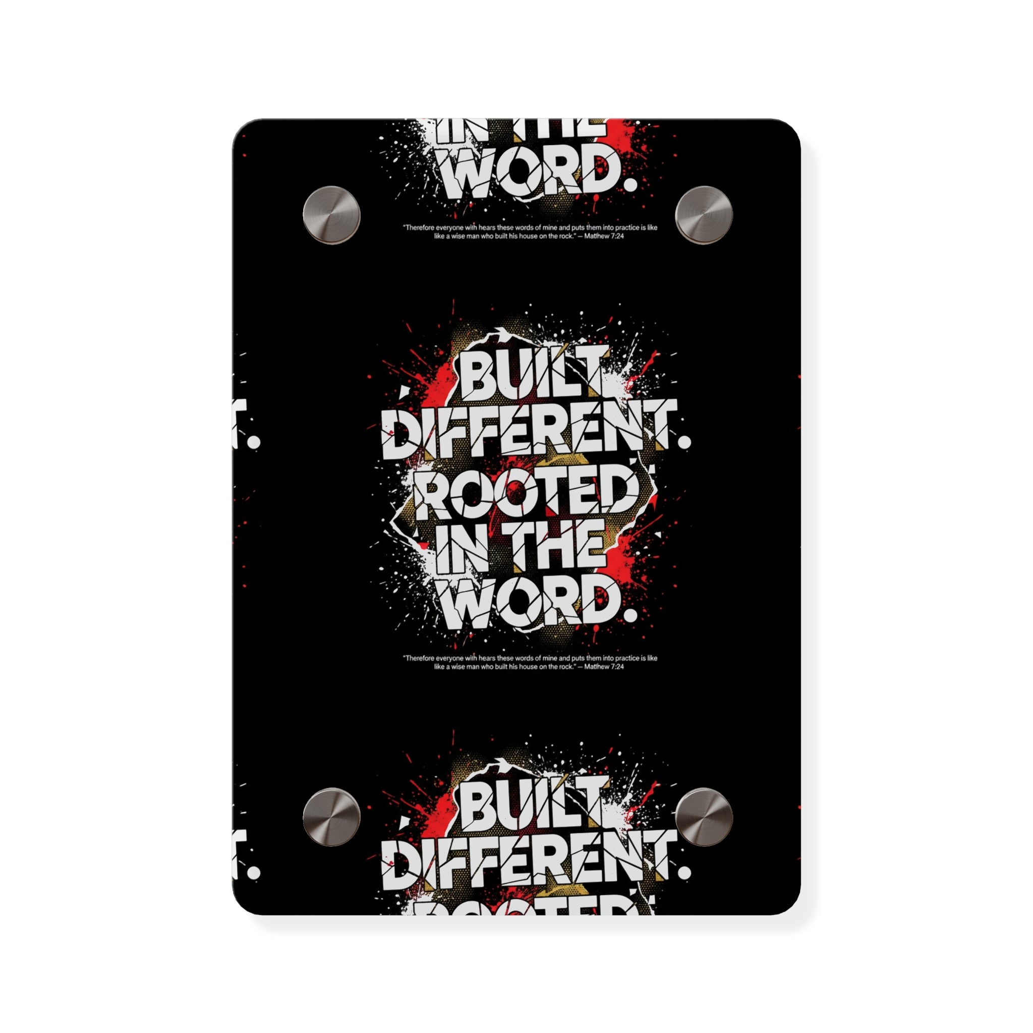 Acrylic Wall Art Panel — “Built Different Rooted in the Word” Inspirational Christian Decor