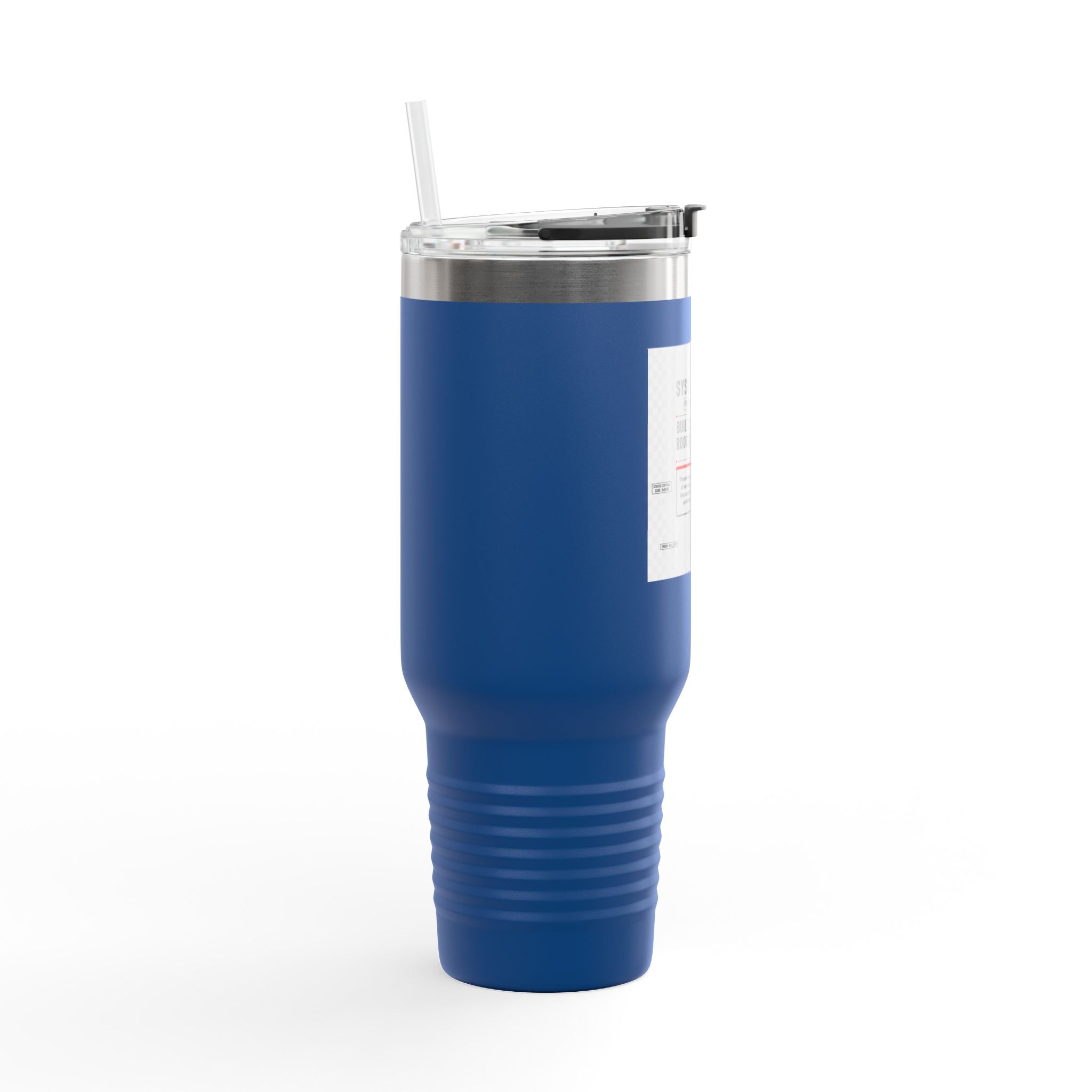 40oz Insulated Travel Mug — “System Failure” Retro Tech Print