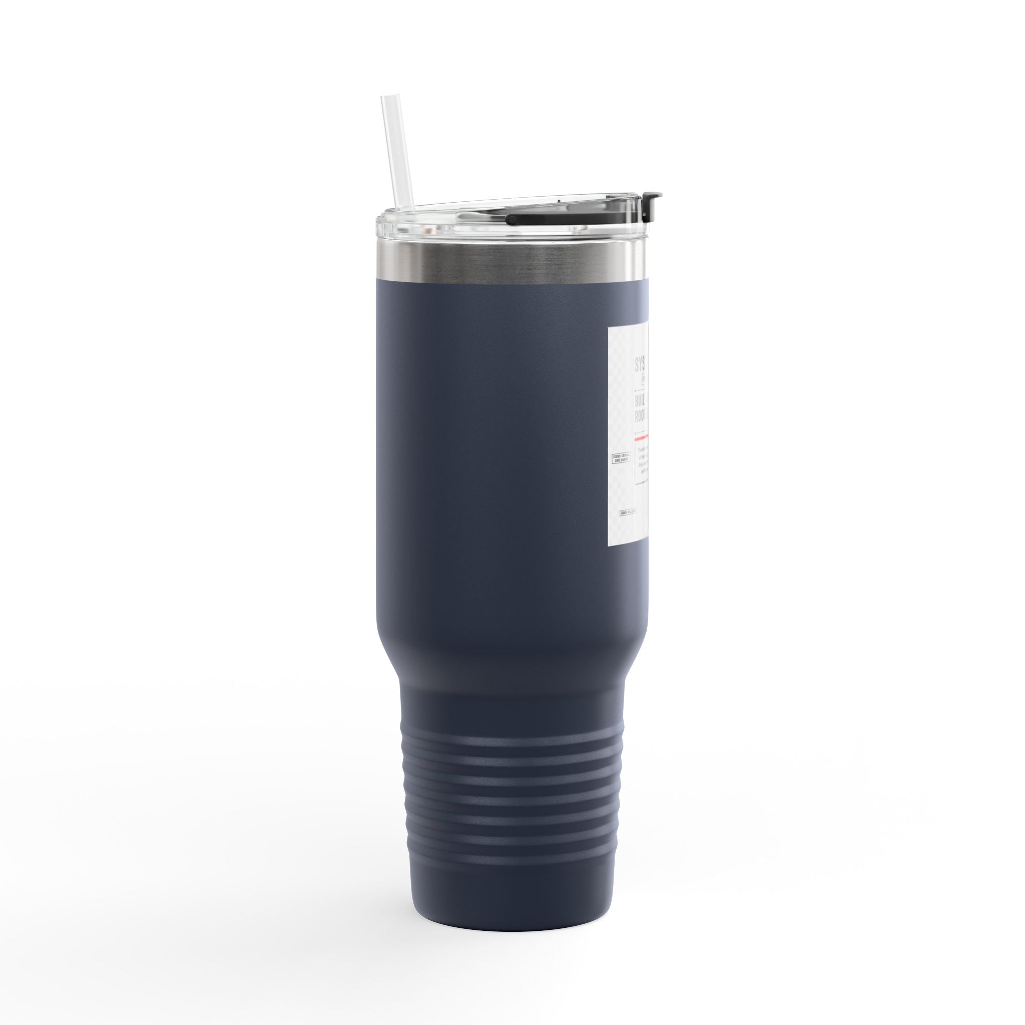 40oz Insulated Travel Mug — “System Failure” Retro Tech Print
