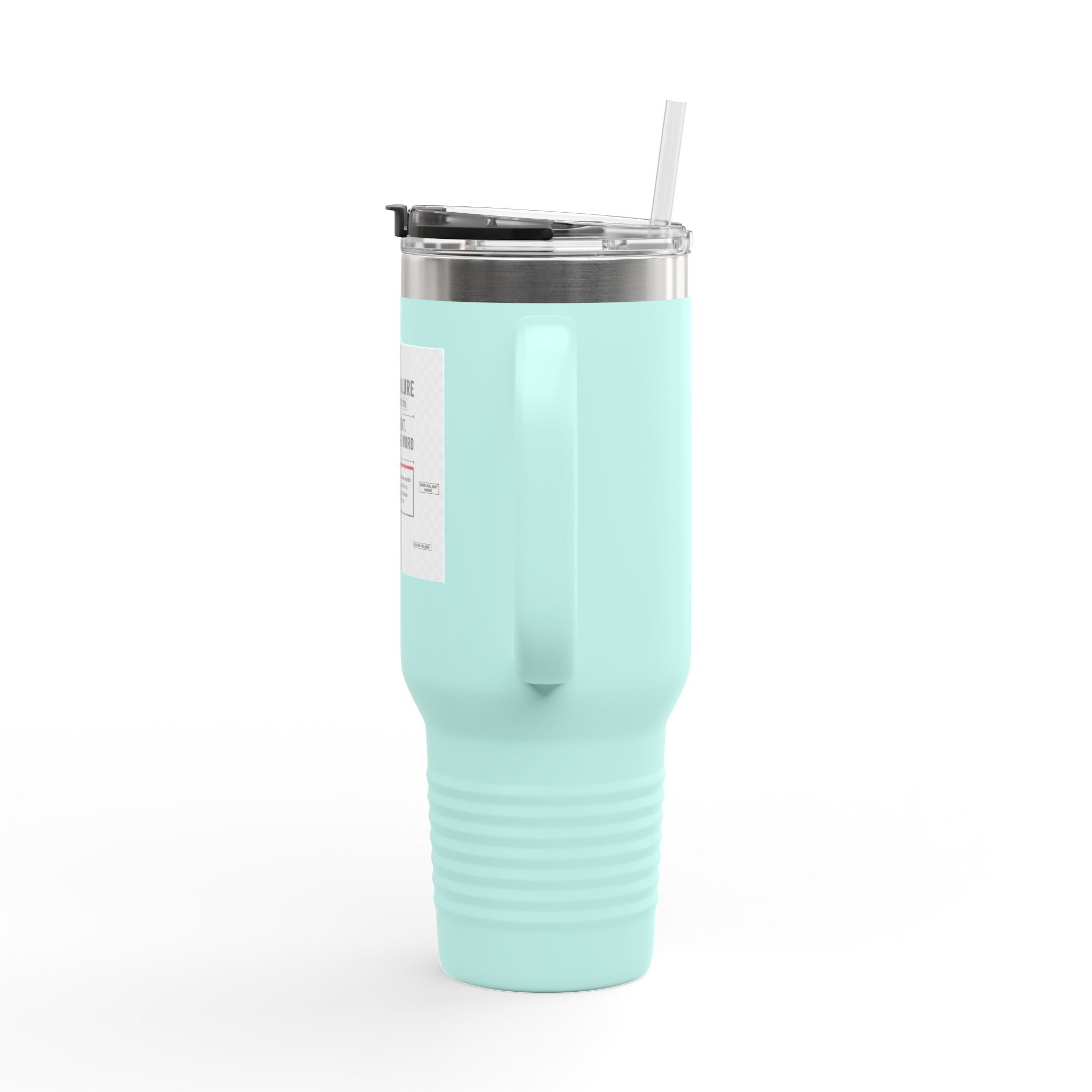40oz Insulated Travel Mug — “System Failure” Retro Tech Print