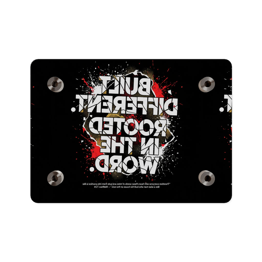 Acrylic Wall Art Panel — “Built Different Rooted in the Word” Inspirational Christian Decor