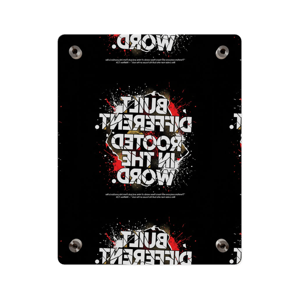 Acrylic Wall Art Panel — “Built Different Rooted in the Word” Inspirational Christian Decor