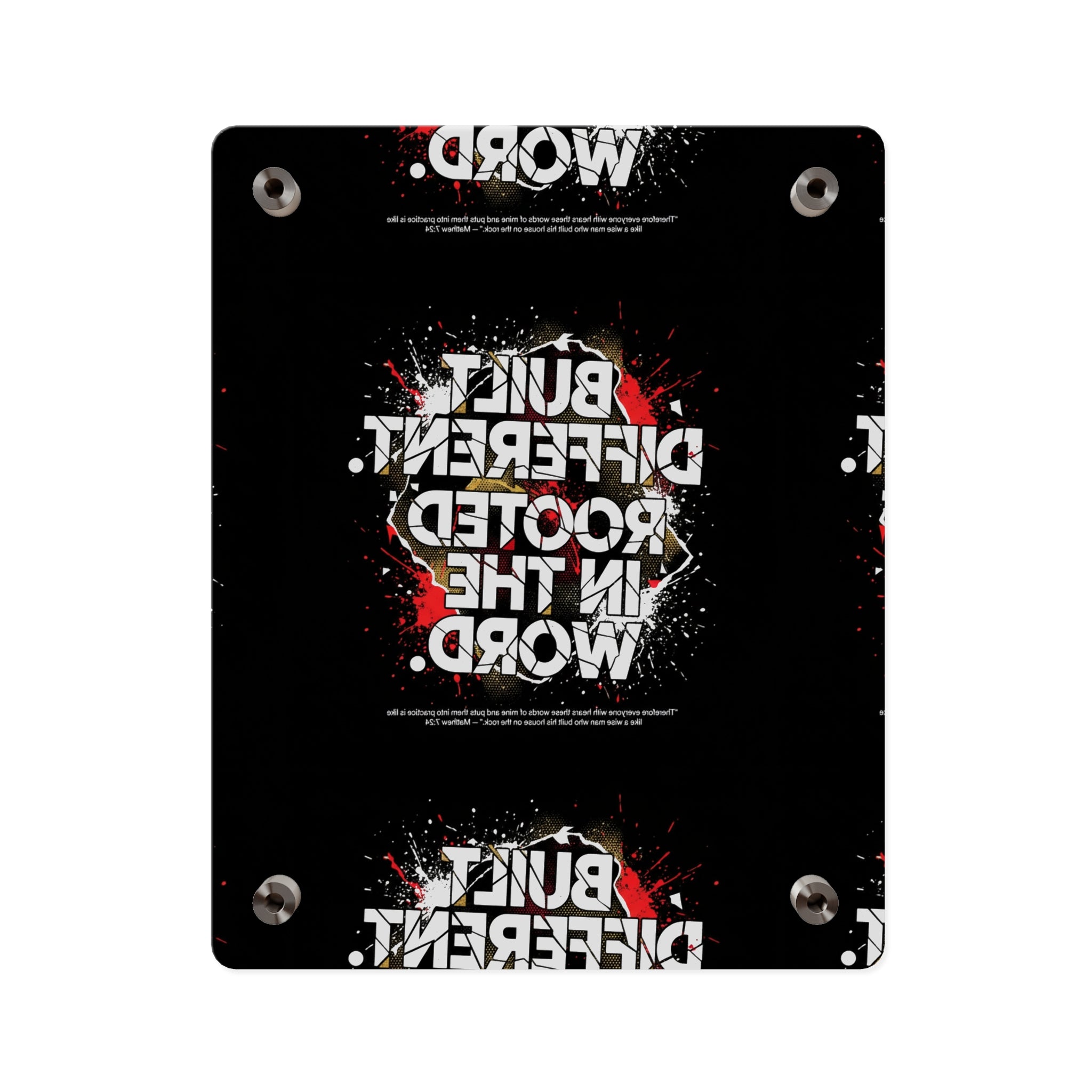 Acrylic Wall Art Panel — “Built Different Rooted in the Word” Inspirational Christian Decor