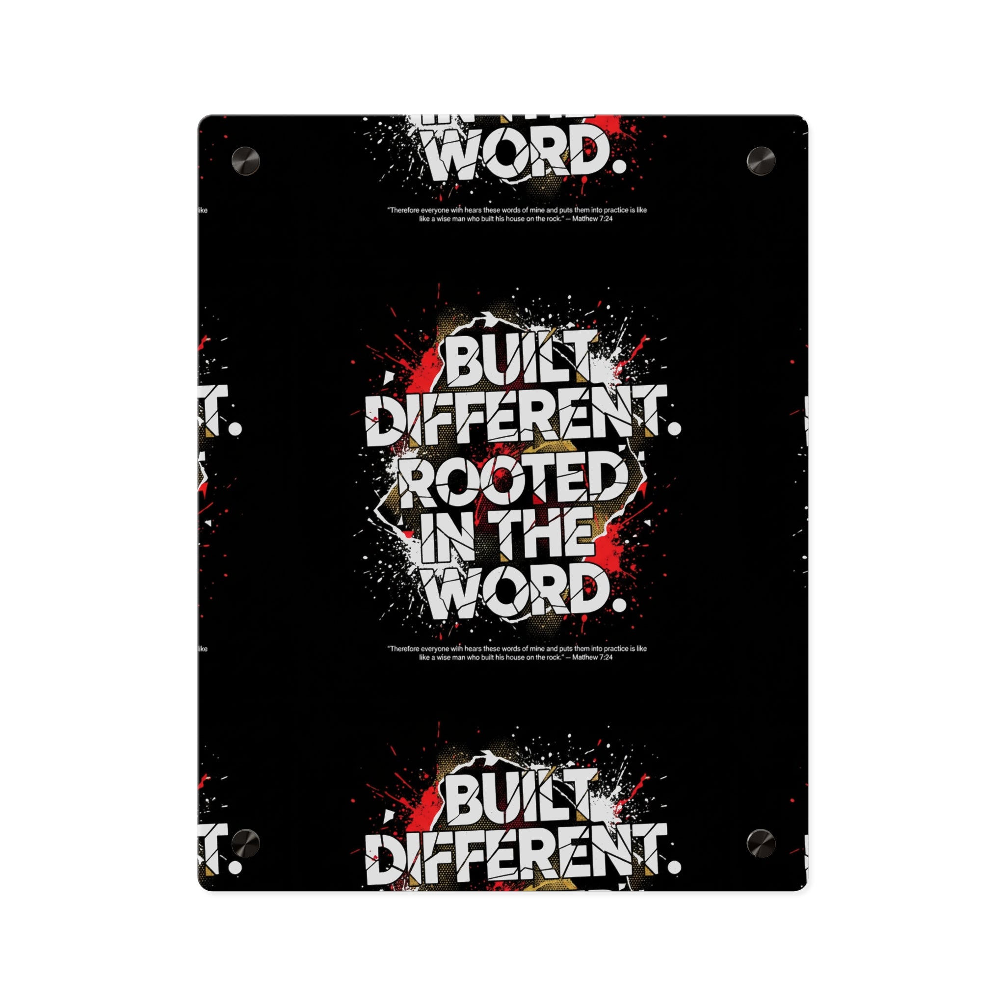 Acrylic Wall Art Panel — “Built Different Rooted in the Word” Inspirational Christian Decor