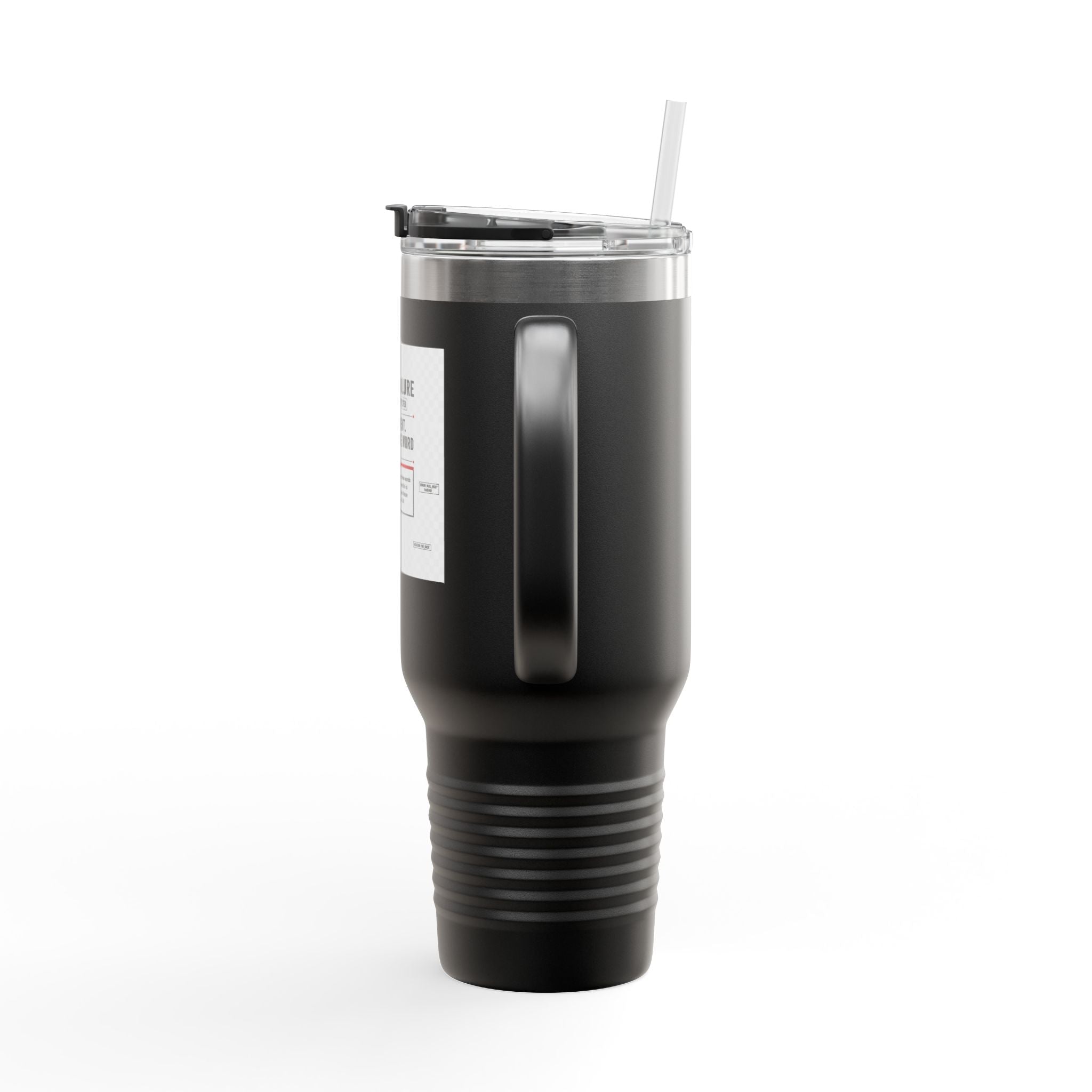40oz Insulated Travel Mug — “System Failure” Retro Tech Print