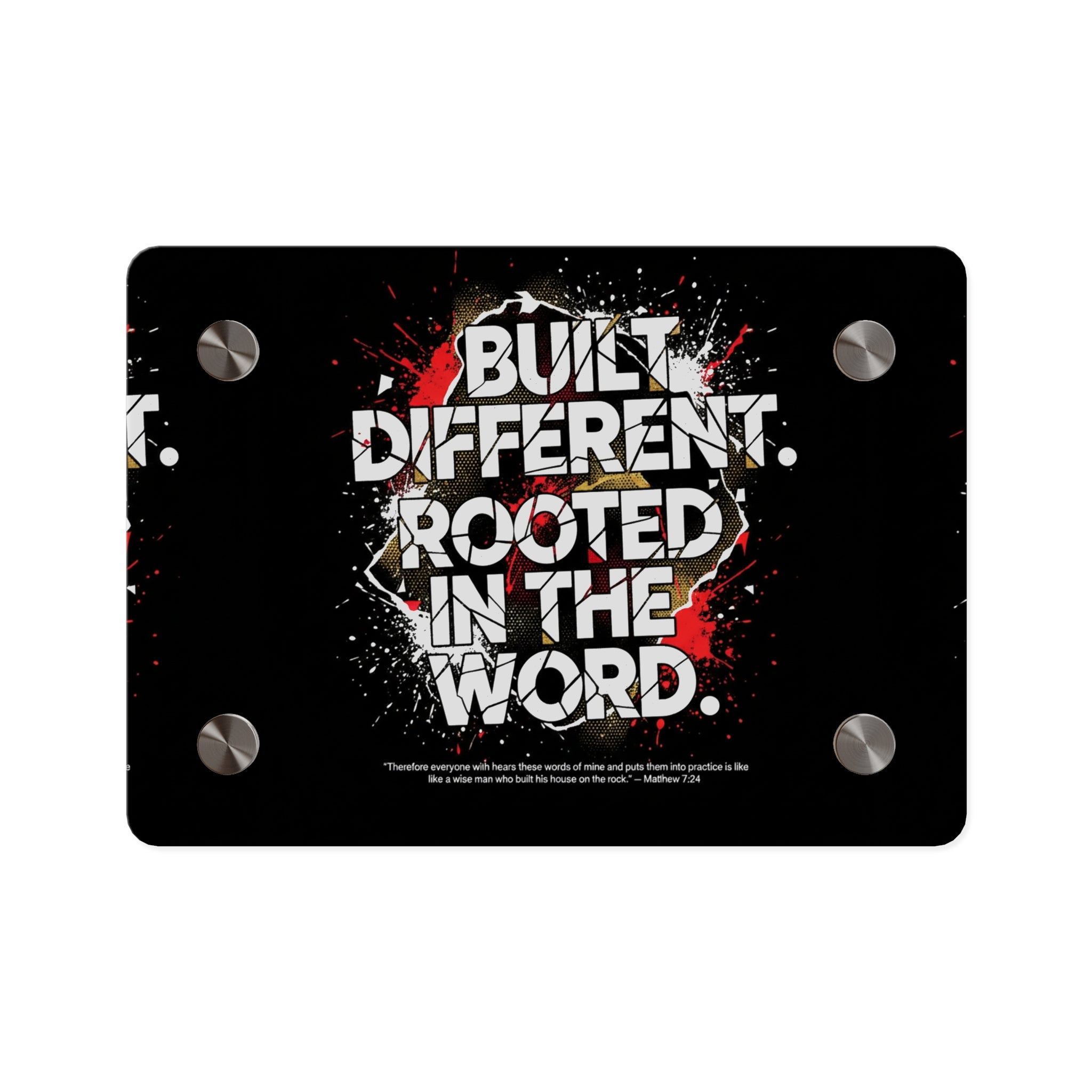 Acrylic Wall Art Panel — “Built Different Rooted in the Word” Inspirational Christian Decor